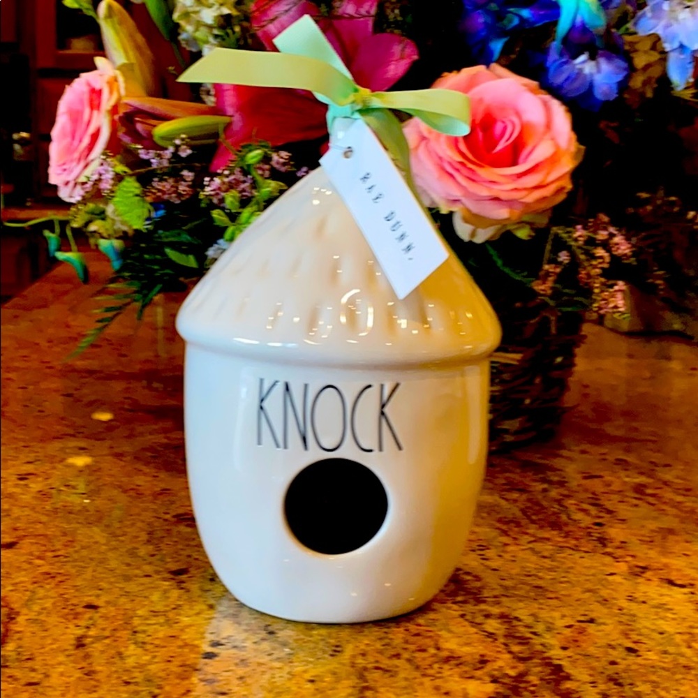 NWT Rae Dunn Ceramic Knock Birdhouse